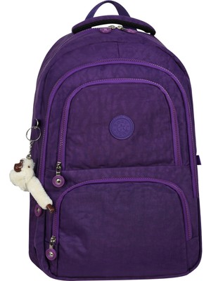 Krinkıl Kumaş Hafif Sırt Çantası - Okul/günlük Kullanıma Uygun , Su Geçirmez , Çok Bölmeli