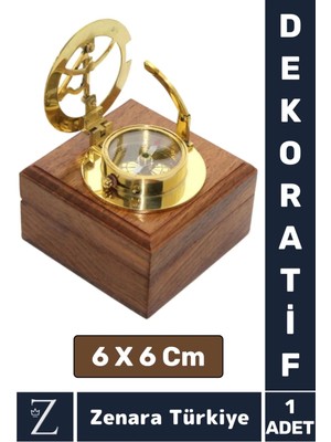 Özel Model Erkek Arkadaş Sevgili Özel Gün Koleksiyon Hediye Ev Denizci Pirinç Şık Ahşap Kutu Pusula