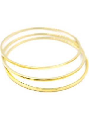 3'lü Ajda Bilezik - 65MM - Altın