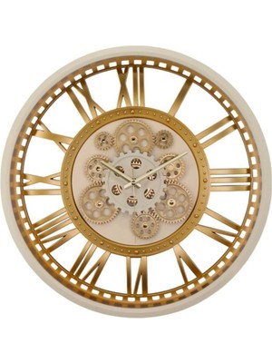 Şık Çarklı Krem Saat, Zarif ve Modern Tasarım, Kaliteli ve Dayanıklı Malzeme