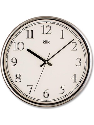 Şık ve Sade Gümüş Renkli Minimalist Duvar Saati