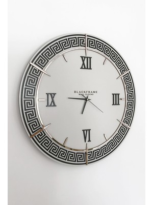 Açık Gri ve Gümüş Renkli Modern Duvar Saati 50X50CM