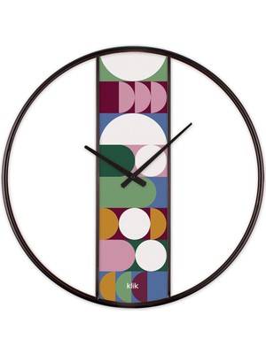 Canlı Renkli Modern Dekoratif Duvar Saati, Şık ve Zarif Tasarım