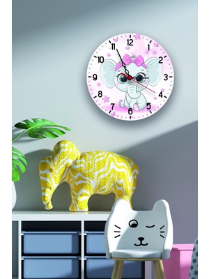 Renkli Çocuk Odası Dijital Sessiz Duvar Saati Model 0210