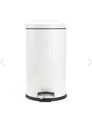 Beyaz Living Vintage Çöp Kovası - Beyaz - 16 Lt Banyo 16 L 45 x 25 Tr Metal