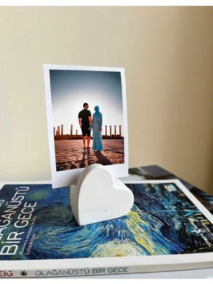 5'li Kalp Şeklinde Fotoğraf ve Kart Tutucu, Düğün Isimlikleri