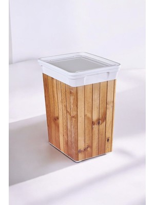 Q-Trash Bın 20 L Wood Çöp Kovası