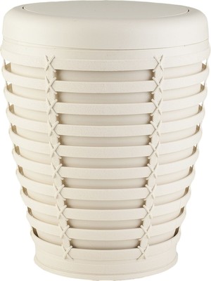 Palm Döner Kapaklı Banyo Mutfak Ofis Çöp Kovası Bej 7,5 Lt