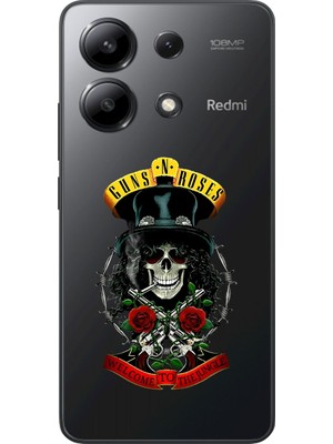 Dali Design Xiaomi Redmi Note 13 Uyumlu Şeffaf Kılıf Guns N' Roses Tasarımlı