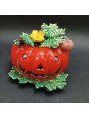 Turuncu Balkabağı Şekilli Dekoratif Tütsülük, Şık ve Doğal Görünüm