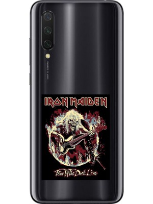 Dali Design Xiaomi Mi 9 Lite Uyumlu Şeffaf Kılıf Iron Maiden Tasarımlı