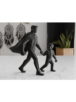 Sevgili Baba ve Oğul Için 15 cm Dekoratif Heykel, Anlamlı ve Şık Figür
