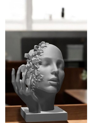 Modern Soyut Yüz Heykeli, 9X12 Cm, Şık ve Dekoratif Parça