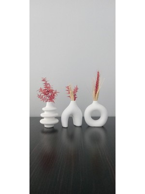 Şık Antrasit Siyah Minimal Vazo Seti, Modern ve Zarif Dekoratif Aksesuarlar