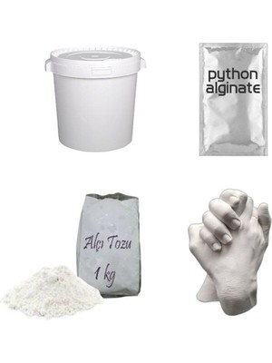 Hızlı Donan Alçı ve Aljinat El Kalıbı Kiti - 1 kg 400 Gr, Kolay ve Pratik Kullanımlı