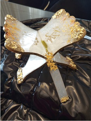 Çok Renkli Epoksi Reçine Rahle, Şık ve Dayanıklı Dekoratif Ürün