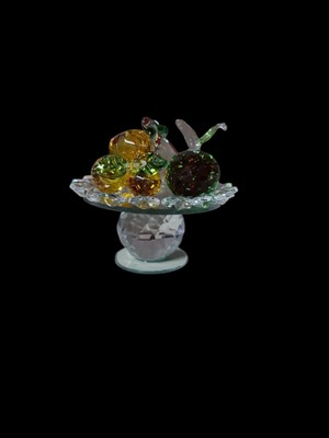 Renkli Kristal Meyve Tabağı Seti, Sari, Kirmizi ve Yesil Renk Seçenekleri