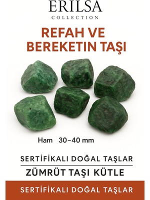 Doğal Işlenmemiş Zümrüt Taşı Kütle - Şifa ve Ruhsal Yenilenme Için El Taşı