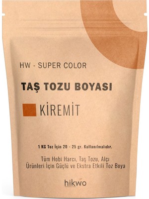 Toz Boya, Taş Tozu Boyası, Hobi ve Mum Boyası, 100 Gram, Kiremit Rengi