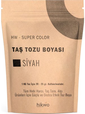 Toz Boya, Taş Tozu, Hobi ve Mum Boyası, 100 Gr, Siyah