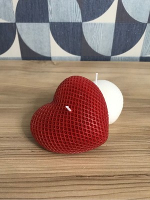 Kırmızı ve Beyaz Kalpli Kokulu Mum Seti, Sevgi ve Şifa Dolu Hediye