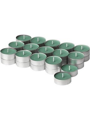 Açık Yeşil Çimen Baharat Kokulu Mini Mum, 3.8 Cm, Ferah ve Doğal Koku