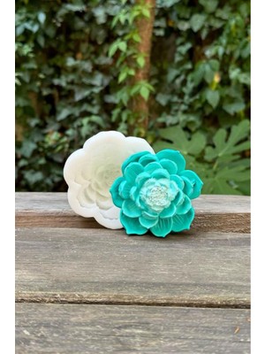 Beyaz Lotus Çiçek Silikon Mum Kalıbı, El Yapımı Dekorasyon ve Hediye Için Ideal