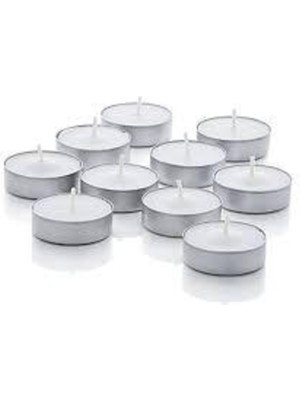 Beyaz Küçük Mum Paketi, 50 Adet, Şık ve Zarif Dekoratif Mumlar