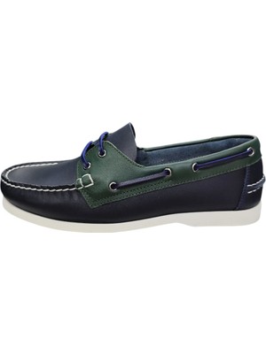 King Shoes Timberlant Ayakkabı Lacivert Yeşil