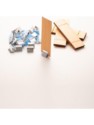 Ahşap Mum Fitili ve Sehpa 30 Adet, 30MM x 100MM x 0,5mm, Kahverengi Renk