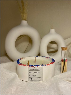 Beyaz Kokulu Mum, Dekoratif Beton, Ferah ve Şık Aksesuar