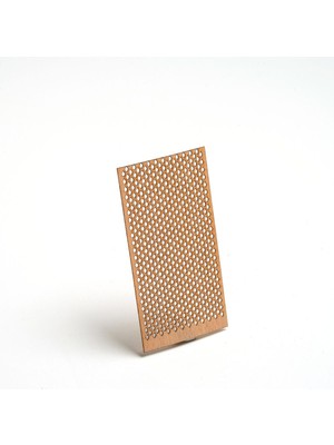 Delikli Ahşap Fitil Sehpası 100 Adet, Baklava Şekilli, Yapışkanlı, 50X100X0,5 mm