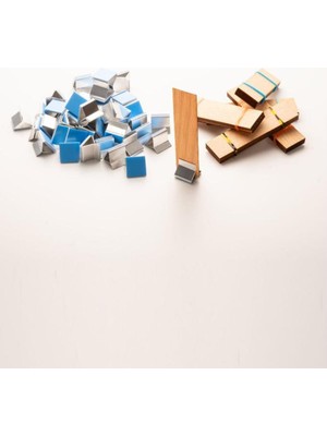 Kahverengi Ahşap Mum Fitili 50 Adet, Yapışkanlı, Sehpa Kullanımı, 20X75MM, Şık ve Doğal.