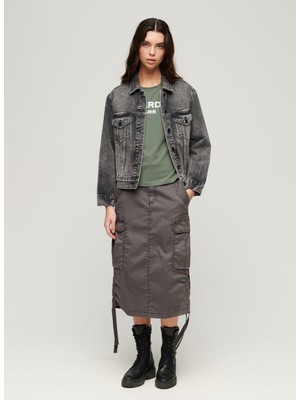 Superdry Yuvarlak Yaka Baskılı Beyaz Kadın T-Shirt W1011374A