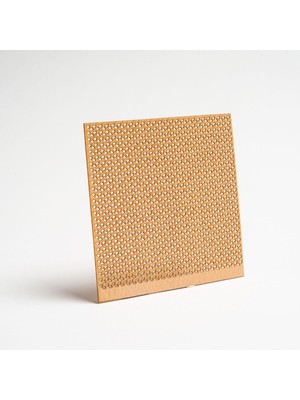 Delikli Üçgen Ahşap Fitil Sehpası, 40 Adet, 100X100X0,5MM