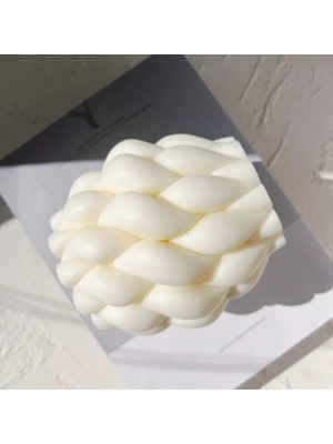 Renkli Dev Örgü Dekoratif Mum Kalıbı, Şık ve Özgün Tasarım ile Evinizde Güzellik Sağlar