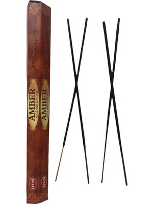 Amber Sandal Kokulu 20 Çubuk Tütsü, Ferahlatıcı ve Sıcak Atmosfer Için Ideal