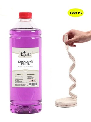 Mor Kandil Yağı Iç Mekan 1 Lt. + 50CM Fitil, Huzurlu ve Sakin Atmosfer Için Ideal.