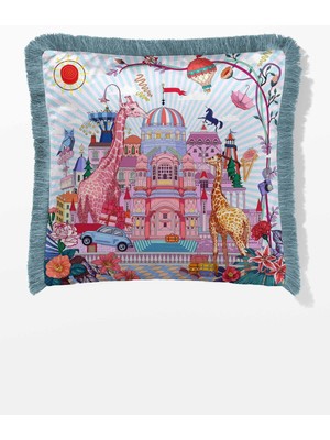 Çift Taraflı 43X43 cm Saçaklı Kırlent Kılıfı, Şık ve Rahat Tasarım