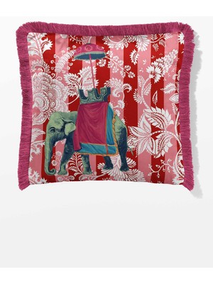 Şık ve Rahat Çift Taraflı Pembe Kırlent Kılıfı 43X43 cm