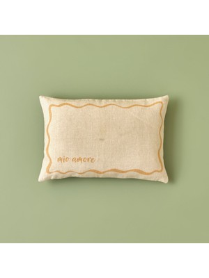 Bej %100 Keten Kırlent 35X50 Cm, Şık ve Doğal Ev Dekoru