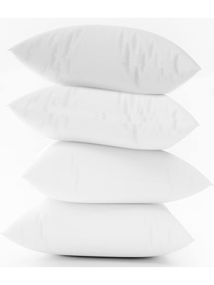 4 Adet Micro Jel Dolgulu Kırlent Iç Yastık, 7 Farklı Ölçü, Beyaz, Extra Dolgun