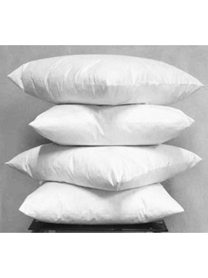 Beyaz Kaz Tüyü Kırlent 40X60, Dekoratif Iç Dolgu Yastık, %30 Gıdık, %70 Sırt (800 Gr.)