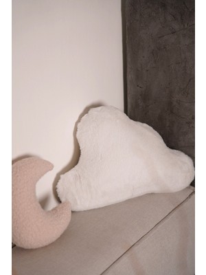 Beyaz Peluş Bulut Yastık, Bebek Odası Uyku Arkadaşı, Sevimli Kırlent