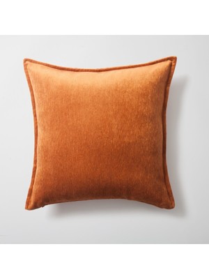 Turuncu Viskon Doğal Kırlent 50X50 Iç Yastık Dahil