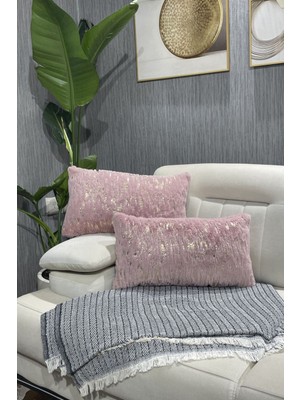 Pudra Renkli Pelüş Tavşan Kırlent Kılıfı, Sevimli ve Yumuşak Tasarım