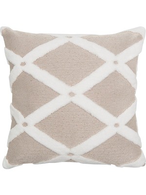 Şık Bohem Desenli Kırlent Kılıfı, Bej Renk, Özel Tasarım