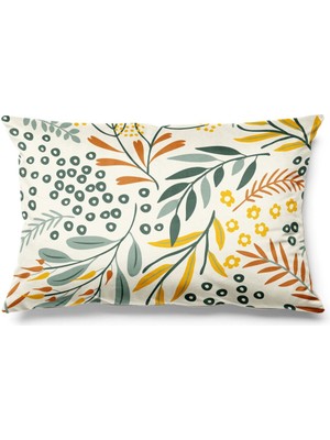 Renkli Dikdörtgen Desenli Çift Taraflı Süet Kırlent Kılıfı