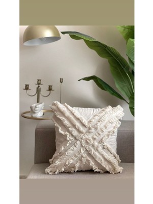 Şık ve Özel Tasarımlı Keten Kırlent Kılıfı 43X43, Evinizde Zarafet Sağlar
