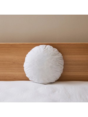 Beyaz Yuvarlak Silikon Dolgulu Kırlent Iç Yastık 1 Adet, 100% Kalite